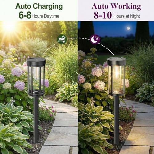 Sparkblaze Solar Pathway Lights Outdoor, 12 Pack, Warm White - Image 6