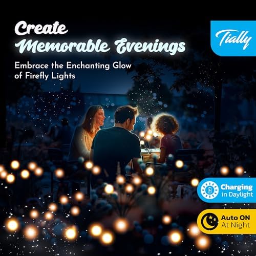 TIALLY 6 Pack 48 LED Firefly Lights Solar Outdoor - Image 2