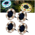 Mosaic Solar Disk Light, Solar Ground Lights Outdoor Waterproof, Auto On Off Decorative Driveway Lamps Colorful Landscape Lighting for Garden Patio Lawn Yard Decor (1pc-c) by Unknown