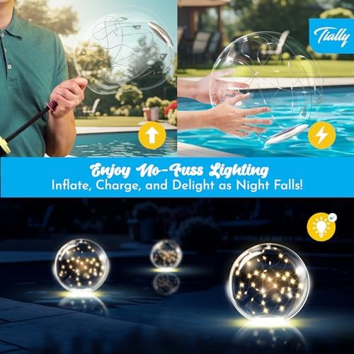 TIALLY Fairy Floating Pool Lights Solar Powered - Image 4