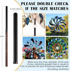 LEIFIDE Copper Color 72" h Replacement Pole for Large Wind Spinner, Windmill Replacement Parts, Three-Part Composition, 22mm Thicker Tube, Easy Assembly for Large Metal Wind Spinner (5 Prongs Base) - Image 5