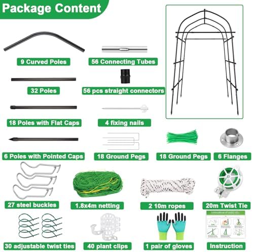 Garden Arch Trellis for Climbing Plants Outdoor, 7ft Extra Tall Metal Walkway Trellis Cucumber Arch Trellis Archway Arbor Tunnel Large Trellis for Climbing Vines Vegetable Grape Garden Raise Bed - Image 4