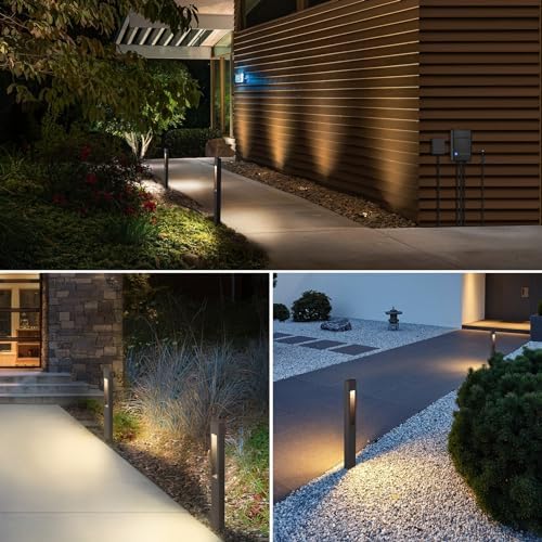 SUNVIE All-In-One LED Low Voltage Landscape Lighting Kit 12 Pack Low Voltage Pathway Lights with 60W Transformer ETL Listed 100FT Wire for Path Garden, Waterproof Pathway Lights Wired, 3000K, Aluminum - Image 6