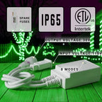 100ft Rope Lights For Outside, Connectable & Flexible Tube Lights with 8 Modes Controller,Waterproof Green LED Rope Lighting for Deck,Garden,Pool,Patio,Bedroom,Party,Indoor & Outdoor Landscape Light - Image 2