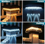 SIEDiNLAR Solar Post Cap Lights 4x4 & 5x5, 6 Pack 2 Modes 50 Lumens Black - Image 3