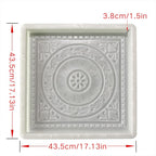 Stepping Stone Concrete Mold for Decorative Garden, Square Floral Pattern, 17.13 x 17.13 x 1.5 inches, Used for DIY Garden Path Stepping Stone Cement Molds（1 Pack） (Pattern-E) - Image 5