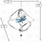Red Carpet Studios The Original Helix Cosmix Spinner Stainless Steel and Crystal Geo, 17.5 Inches, Dragonfly - Image 4