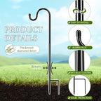 20 Pcs 15 Inch Shepherd Hook for Outdoor Adjustable Bird Feeder Pole - Image 3