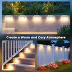 SOLPEX Solar Deck Lights Outdoor,Fence Lights Waterproof,16 Pack Warm White - Image 6