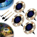 Mosaic Solar Disk Light, 2026 New Solar Mosaic Disk Lights - Waterproof LED Pathway Lights with Auto On/Off, Colorful Outdoor Garden, Yard & Walkway Decor, Solar Powered, Tempered Glass (Yellow*4) by LegvixiQualityYouCanTrust