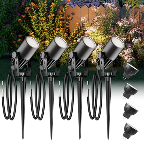 MR11 Mini Landscape Spotlights, 12-24V 2W 2700K, 4-Pack by NoobibabaUSDirect