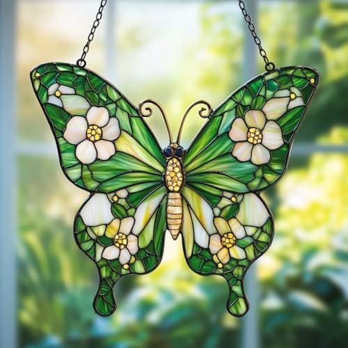 Floral Butterfly Acrylic Suncatcher by AVAGAN