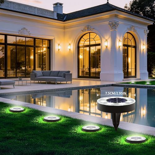Joomer 16 Pack 2.9inch Solar Ground Lights Outdoor, White - Image 3