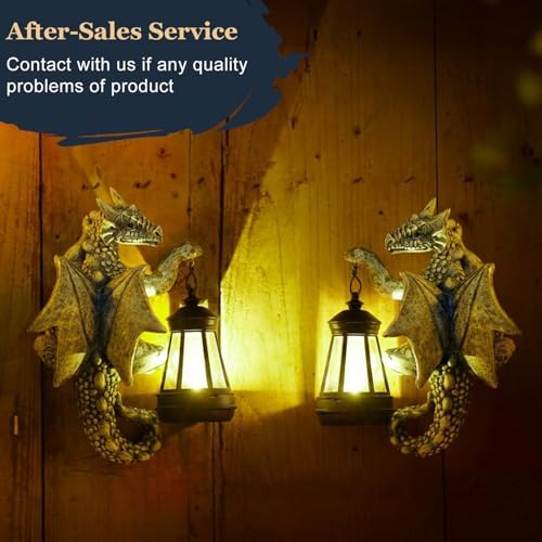 Solar Dragon Tree Decor Outdoor, Hanging Dragon Statue with Lantern - Image 4
