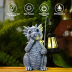 Goodeco Dragon Garden Statue Outdoor with Solar Lantern - Image 6