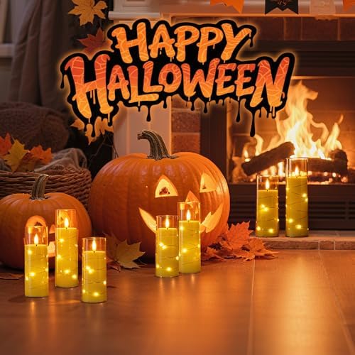 Raycare 9 Pcs Flameless Battery Operated Pillar Candles with Remote Timer - Image 2