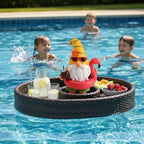 Lavezee Garden Gnome Statue Outdoor Decor, Solar Gnomes with Flamingo Figurine for Garden, Patio, Yard Decor, Summer Pool Party - Image 4