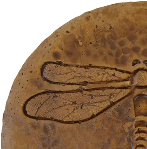 Solid Rock Stoneworks Round Dragonfly Stepping Stone- Autumn Wheat - Image 4