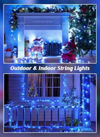 Brightown 4 Pack Solar Christmas Lights Outdoor, Total 184FT 480 LED, Blue - Image 3