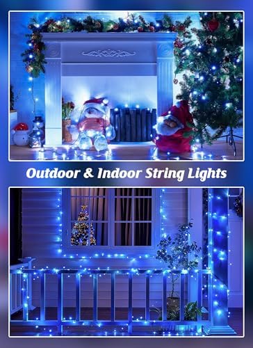 Brightown 4 Pack Solar Christmas Lights Outdoor, Total 184FT 480 LED, Blue - Image 3