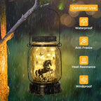 kyoryuger Horse Gifts for Women/Men Horse Lovers Solar Lantern Mom Birthday, Mothers Day, Christmas Valentine's Gifts, Solar Garden Decoration Outside for Yard, Patio,Backyard,Porch - Image 5