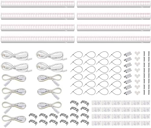 Barrina T5 Plant Lights, 5W LED Grow Light Strip, 1FT White Cover, 8 Packs by Barrina