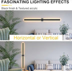 Aipsun 71" LED Outdoor Wall Light, Modern Black Exterior Lighting Fixture - Image 2