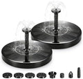 Solar Bird Bath Fountains, 2026 Upgrade 1.4W Solar Fountain Pump with 6 Nozzles, Free Standing Floating Solar Powered Water Fountain Pump for Bird Bath, Garden, Pond, Water Feature Outdoor (2, 6.3in) by BNGXR