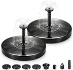Solar Bird Bath Fountains, 2026 Upgrade 1.4W Solar Fountain Pump with 6 Nozzles, Free Standing Floating Solar Powered Water Fountain Pump for Bird Bath, Garden, Pond, Water Feature Outdoor (2, 6.3in) by BNGXR