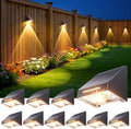 KOOPER Solar Fence Lights Outdoor Waterproof 10 Pack, Solar Fence Lights with Ultra-Bright LED Lens, 10 Modes & 9 Colors Outdoor Solar Lights for Fence, Backyard, Railing, Patio, Wall, Step, Deck by KOOPER