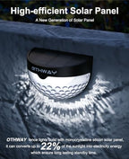 OTHWAY Solar Fence Post Lights Wall Mount Decorative Deck Lighting (Black, 4 Packs) - Image 3