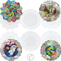 echomerx 6-Pack Sublimation Wind Spinner Blanks 8" – Metal Hanging Windspinners for Sublimation, Indoor Outdoor Yard Décor Sculpture, Includes Hooks, Assorted – Sublimate at 385°F by Echomerx