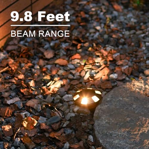 GOODSMANN Landscape Lighting 2PK Low Voltage Well Lights 6 Watt LED 120 Lumen 12V AC In-Ground Lights 3000K Warm White with Cable Connectors (2 Pack) - Image 4