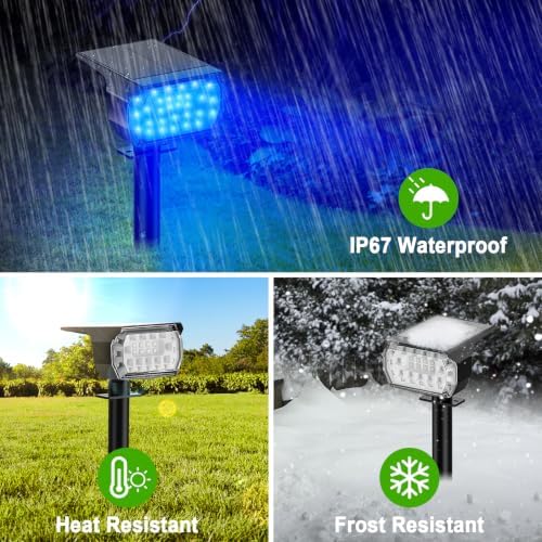 LANSOW Solar Spot Light Outdoor Color Changing, 12Pack Christmas Spotlights - Image 6