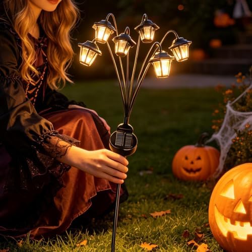 Outdoor Lights Solar Powered 2 – Pieces 6-Head Decorative Weatherproof LED - Image 3