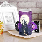 Halloween Day Flameless Candles with Remote and Timers Battery Operated Candles for Indoor Outdoor Trick or Treat Day Home Party Dinner Decorations, Black Cat Bat Castle - Image 3