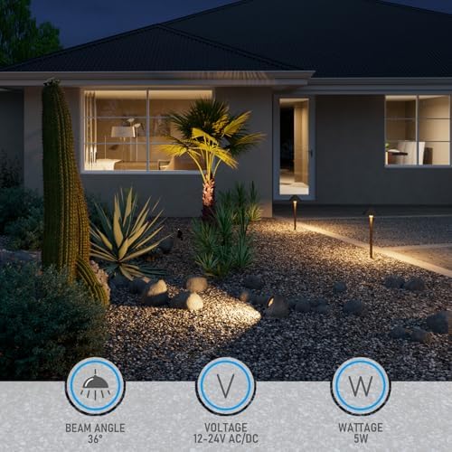 LEONLITE 2-Pack 5CCT LED Rock Lights Outdoor, Round, Dark Gray - Image 3