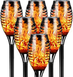 Otdair 12 LED Solar Torches Outdoor, Flickering Flame for Halloween, 6 Pack by Otdair