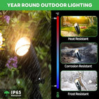 Landscape Spotlights, Black Low Voltage LED Outdoor Lighting, IP65 Waterproof Aluminum uplight for Yard House Porch Without MR16 Bulb 8 Pack - Image 4