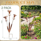 24 in Calla Lily Copper Flamed Garden Stake - Image 2