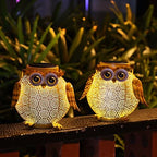 2 Pack Hanging Solar Lanterns - Garden Light Waterproof Metal Decorative Solar Lantern Lights Outdoor for Patio Yard Table Pathway with Owl Pattern - Image 2