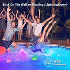 Pool Lights, Upgraded Rechargeable Submersible LED Lights with Remote IP68 Waterproof 16 Colors Hot Tub Underwater Pool Lights for Above Ground Inground Pool, Bath, Party, Vase 2 Pack - Image 5