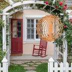 10 Inch Orange Wind Spinner for Yard and Garden, Modern Geometric Abstract Art Aesthetics Hanging Ornaments Outdoor 3D Kinetic Wind Sculpture Spinners Indoor Outdoor Patio Décor Ornaments Gift - Image 4