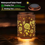 2 Pack Solar Outdoor Lanterns Butterflies Garden Decor LED Light Hanging - Image 2