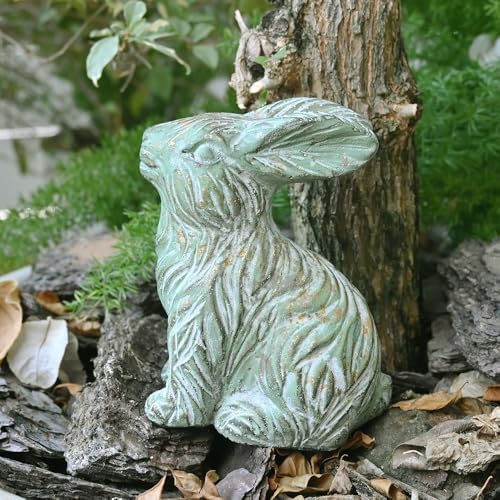 All Chic Bunny Decor Garden Statue Cement Rabbit Statue for Home Garden Indoor Outdoor Statues for Yard,Front Yard Decor,Easter Rabbit Figurines - Image 5