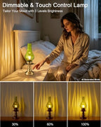UMEXUS Vintage Rechargeable Cordless Table Lamp Battery Operated, Green - Image 4