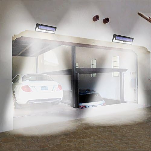 Solar Lights Spotlight, 66 LEDs Solar Powered Night Light with Motion Sensor Detector, Wireless Security Waterproof Wall Lights for Garage Patio Garden Driveway Backyard Path, Pack of 1 - Image 2