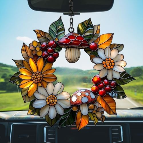 Floral Wreath Acrylic Suncatcher - Image 5