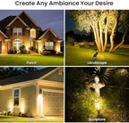 JEJOT 4 Pack Solar Spot Lights Outdoor Waterproof with Focus Beam - Image 5
