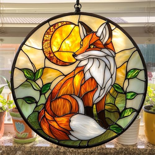 Celestial Fox Acrylic Suncatcher - Image 4